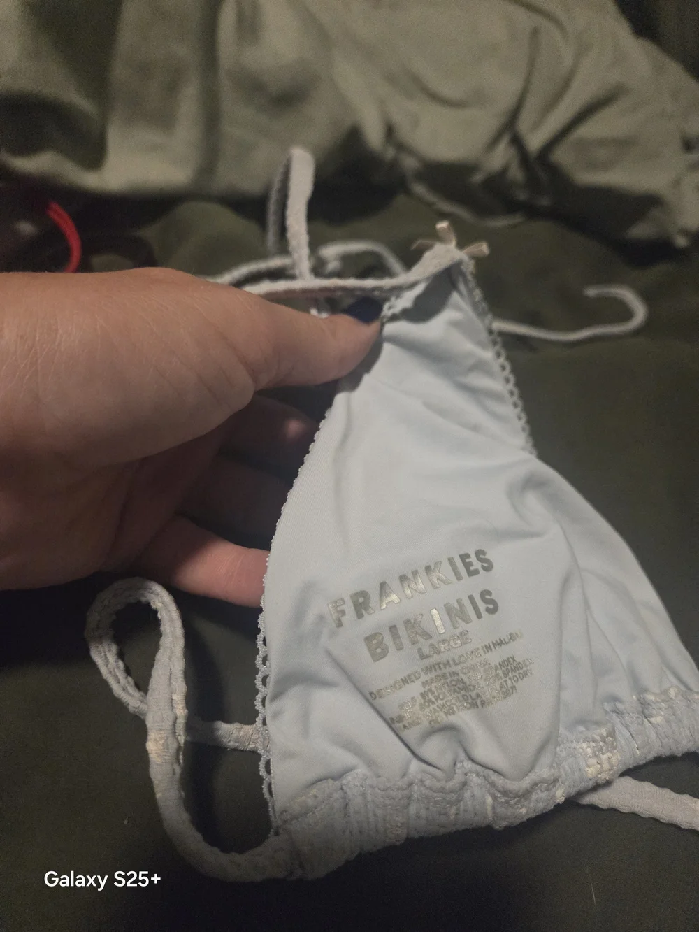 Frankie's Bikinis Set Enzo Waffle Flurries Light Blue Snowflake Bikini 2piece